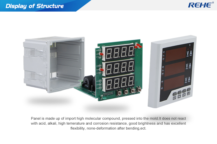 Digital display meter 3 phase digital combination meter amp&volt meter