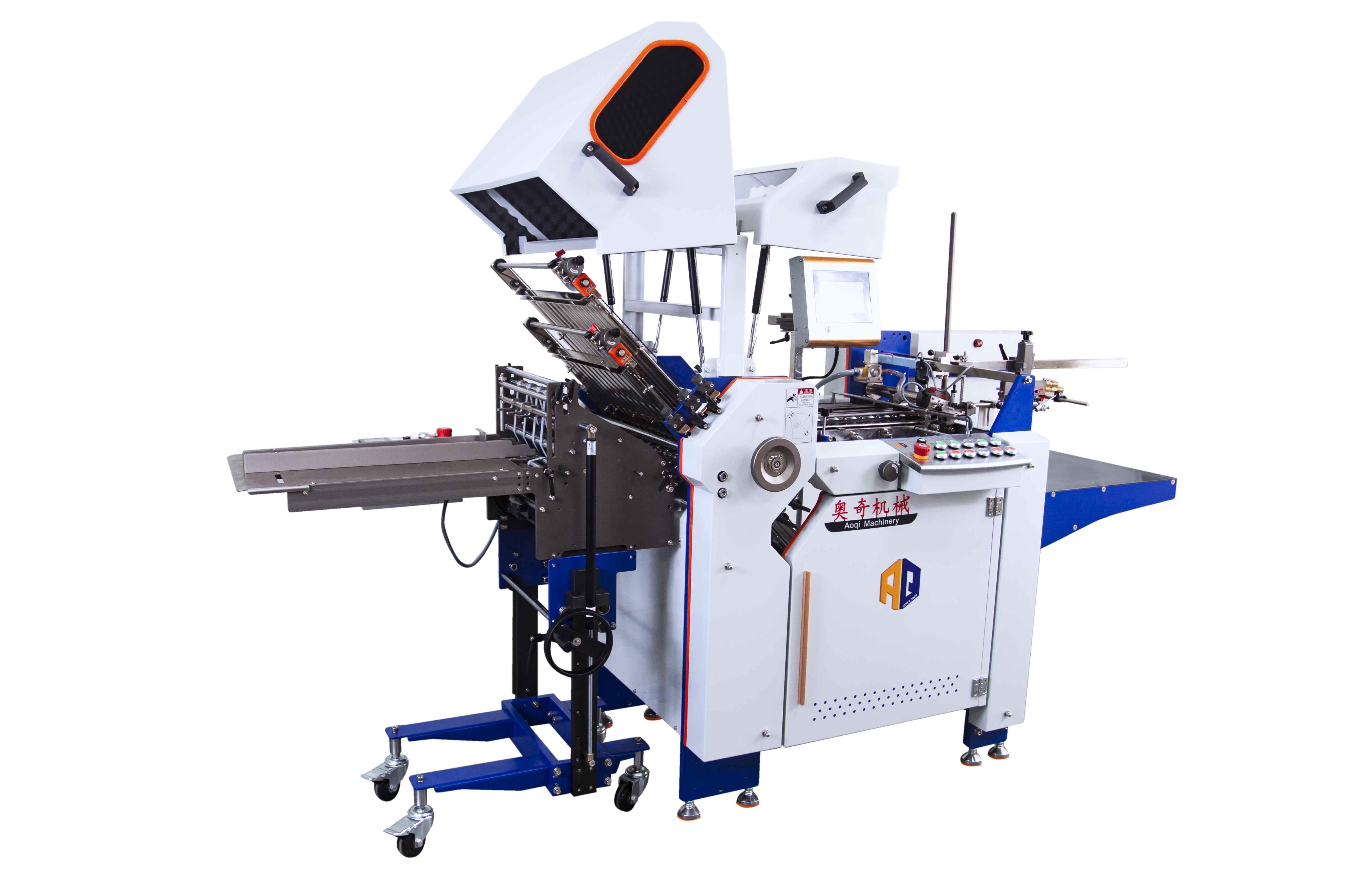 Efficient Paper Folding Machine Width 480*750mm Size Brochures Sheet Paper Folder With Stacker
