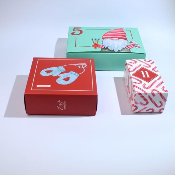 Custom Box Designs Empty Gift Box Christmas Calendar Box Personalized Packaging