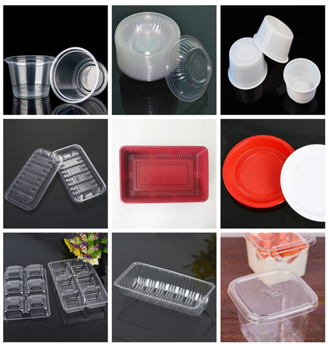 PET thermoforming disposable glass and plate machine with good price