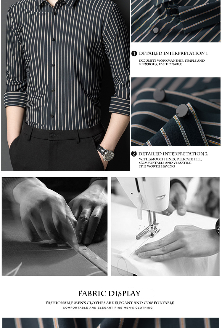 Men's Business Plaid Stripes Shirts in 100% Cotton with Long Sleeve and Free Samples