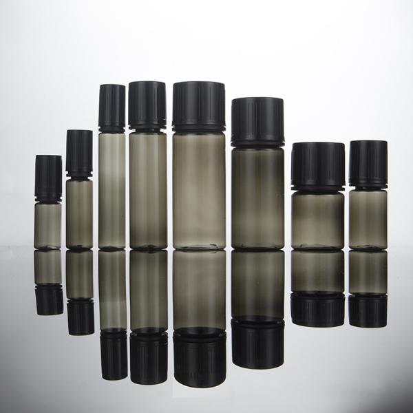 Transparent Round E Liquid Bottle With Childproof Neck Various Capacities