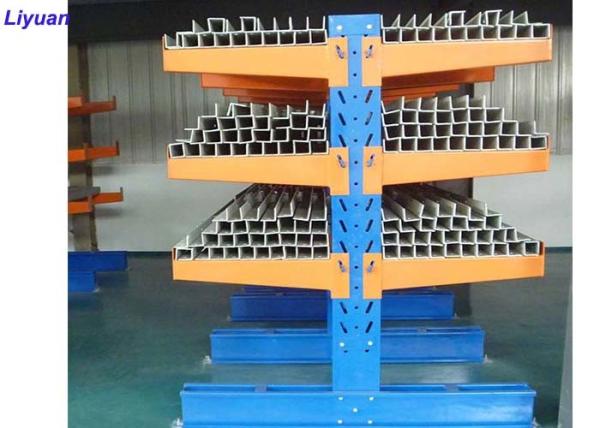 Industrial Structural Cantilever Rack Powder Coated Blue Coating Adjustable