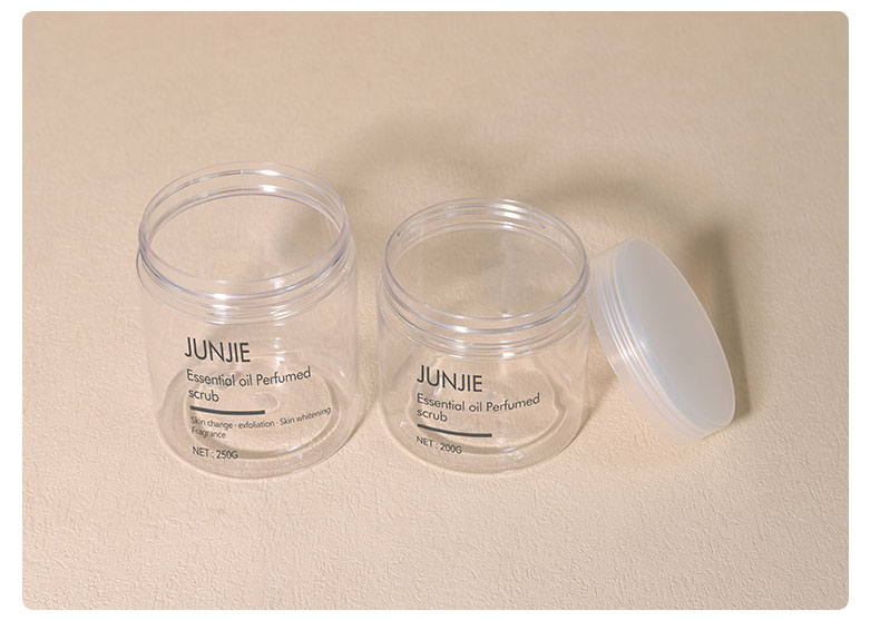 Empty Transparent Plastic Jar 200g 250g Custom Plastic Jars With Lids