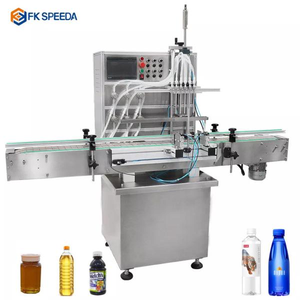 4 Heads Peanut Cosmetic Cream Filling Machine for Jam Liquid Bottling Production