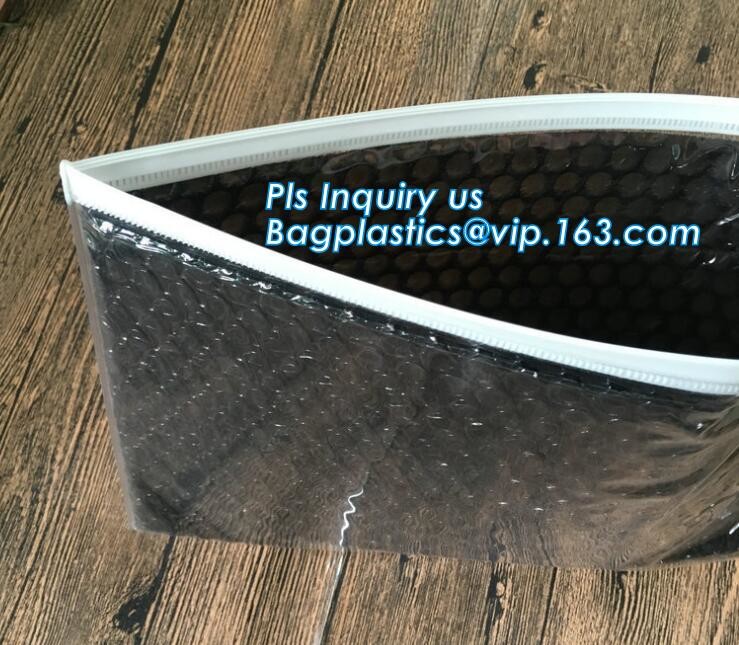 Customized Slider bubble bag, OEM Factory Price With custom Bubble Zip lockkk packaing bag, Reusable Packing Bubble Packing
