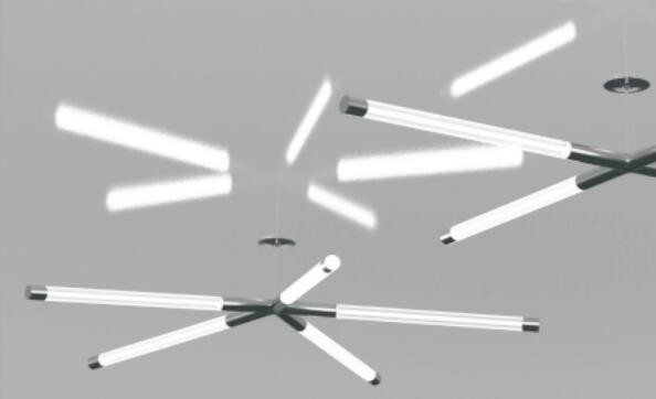 YB ABS Steel LED Linear Pendant Light 4000K / 6500K High CRI High Brightness