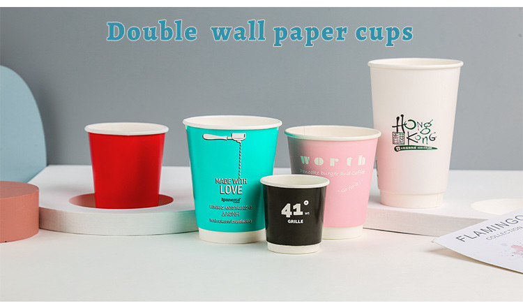 PE PLA Coated Eco Friendly Takeaway Coffee Cups Offset Printting