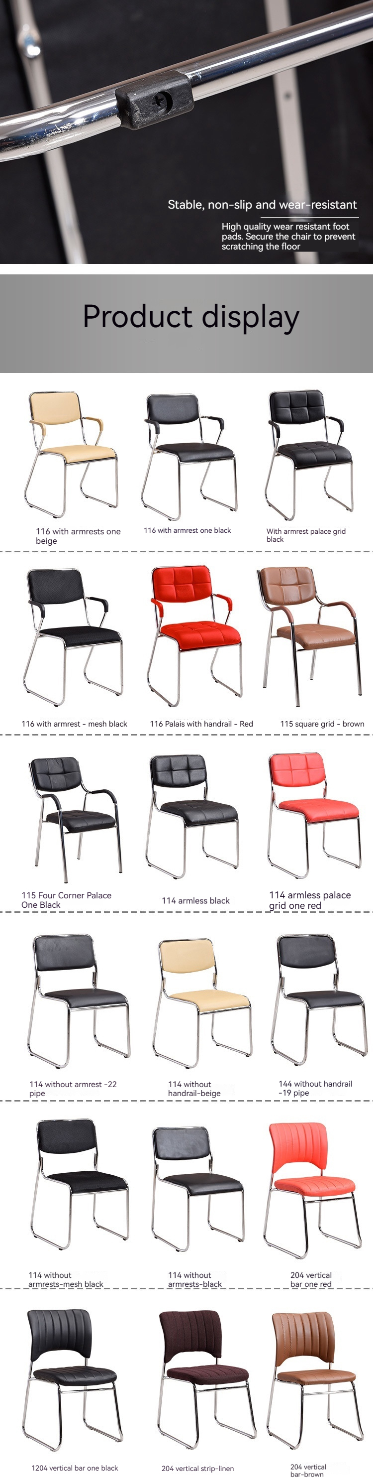 Adjustable Lifting Function Executive Office Chair with Revolving Mesh and PU Leather