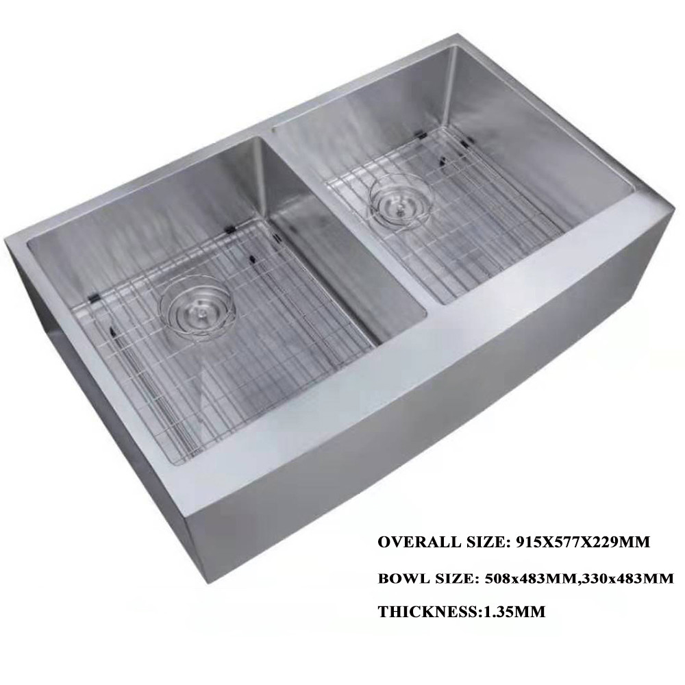 Stainless steel Double Bowl One Piece Kitchen Sink and Countertop sink