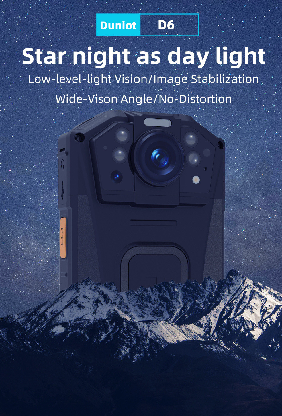 4G Police Body Camera With Audio Low Light Camera 3.1 Inch Touch Screen