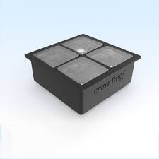 Fancy reusable silicone 4 square ice cube tray high quality silicone food gtade ice mold bar tool wine tool