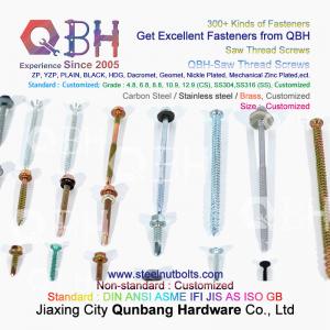 China QBH ZP Plain HDG Black Carbon Stainless Steel Self Tapping Self Drilling Saw Thread Screws on sale