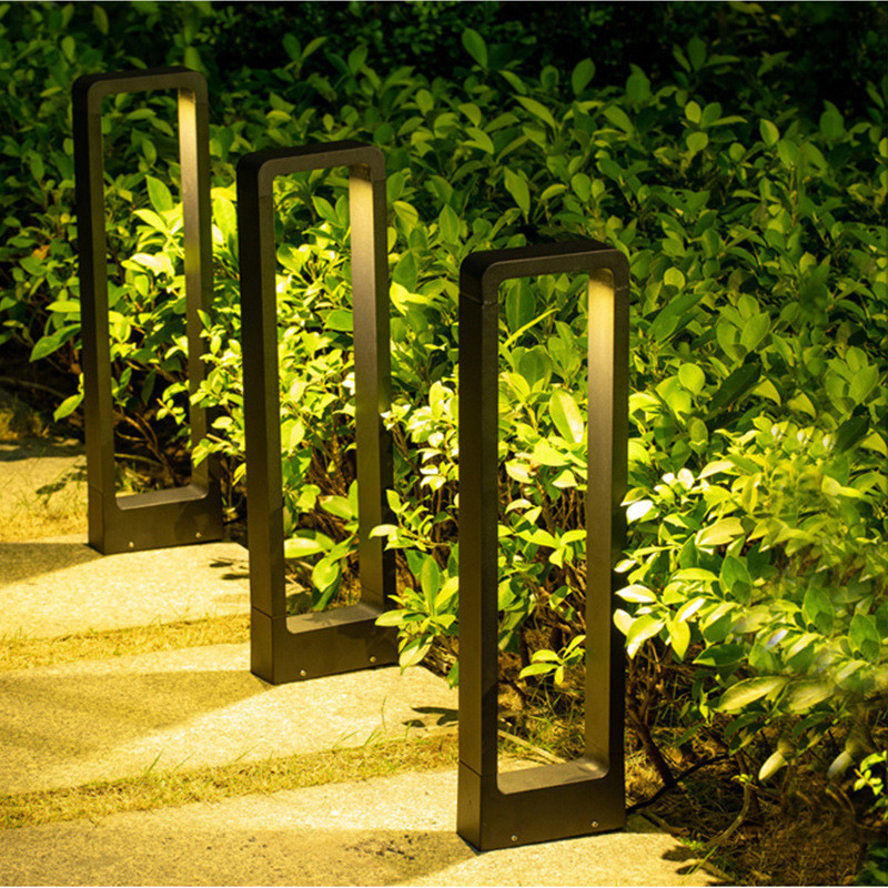 7W Waterproof Led Solar Garden Lights Integrated Square Pathway Village