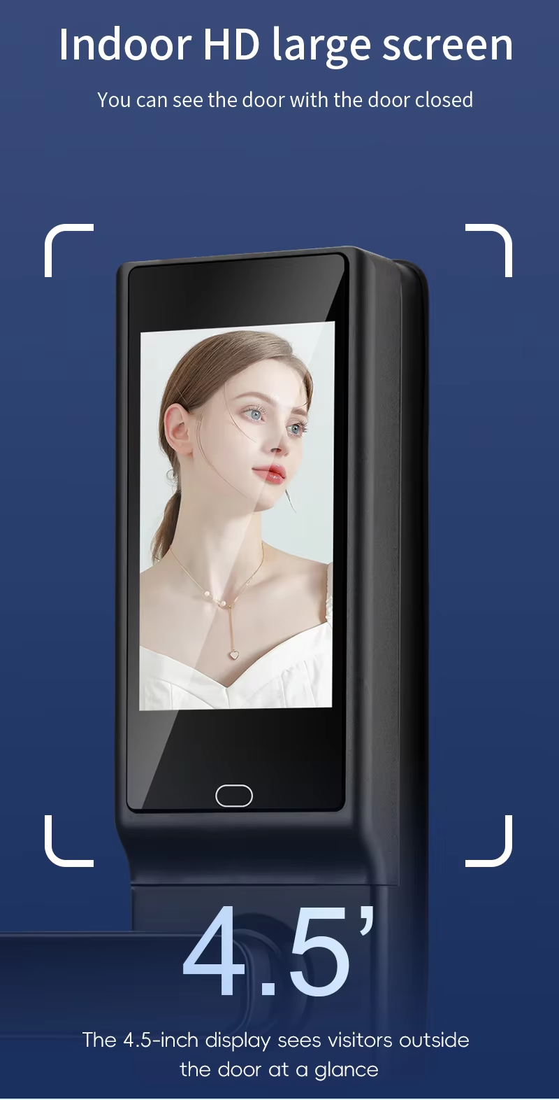 Qleung S819-2Max Tuya WiFi Fingerprint Card Key Code Smart Door Lock with Video Calling
