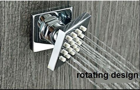 Galvanization Refacing In Wall Shower Faucet Sets With Six Adjustable Massage Jets