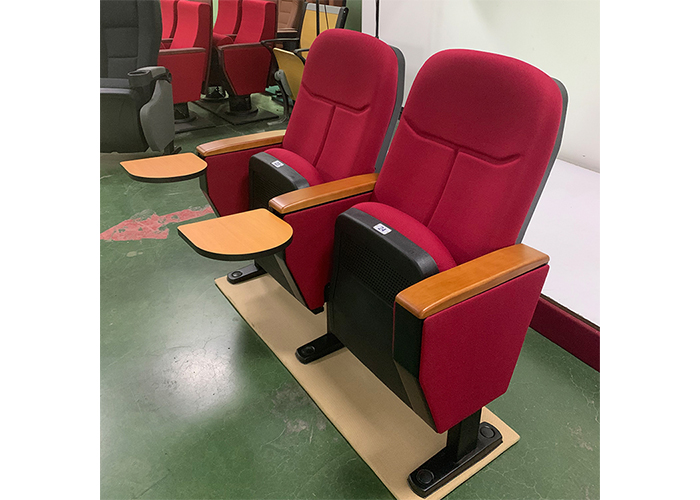 Audit Customizable Church Auditorium Chairs With Wooden Writing Pad