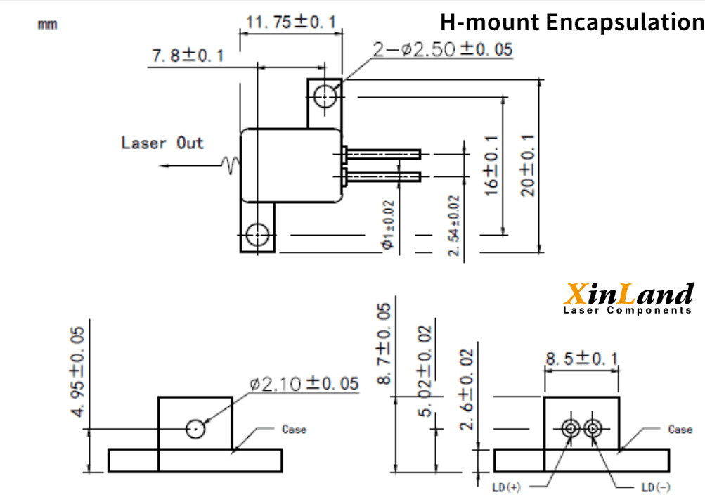 1450nm 2W Laser Diode E-Mount/H-Mount Package Factory Direct Sale IR Wavelength Mini Laser Diode