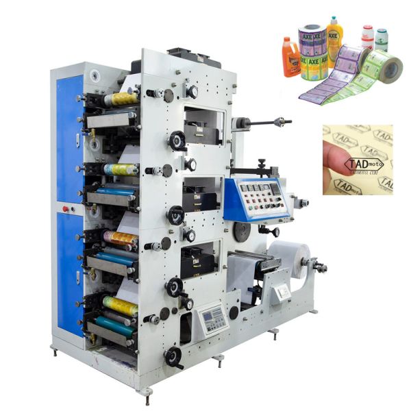 Ruiting Paper Roll To Roll Narrow Web Flexo Printing Machine 4 Color With IR