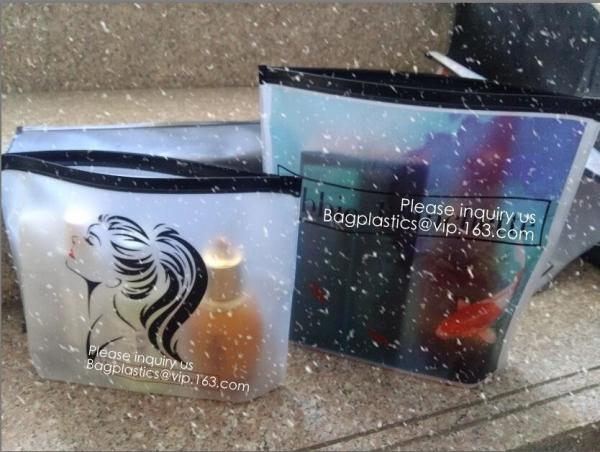 laser glitter iridescent holographic zip women travel toiletry makeup cosmetic