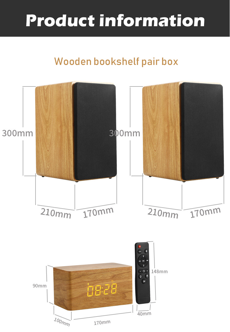 Portable Multimedia Bluetooth Speaker , Super Bass Bookshelf Audio Speakers