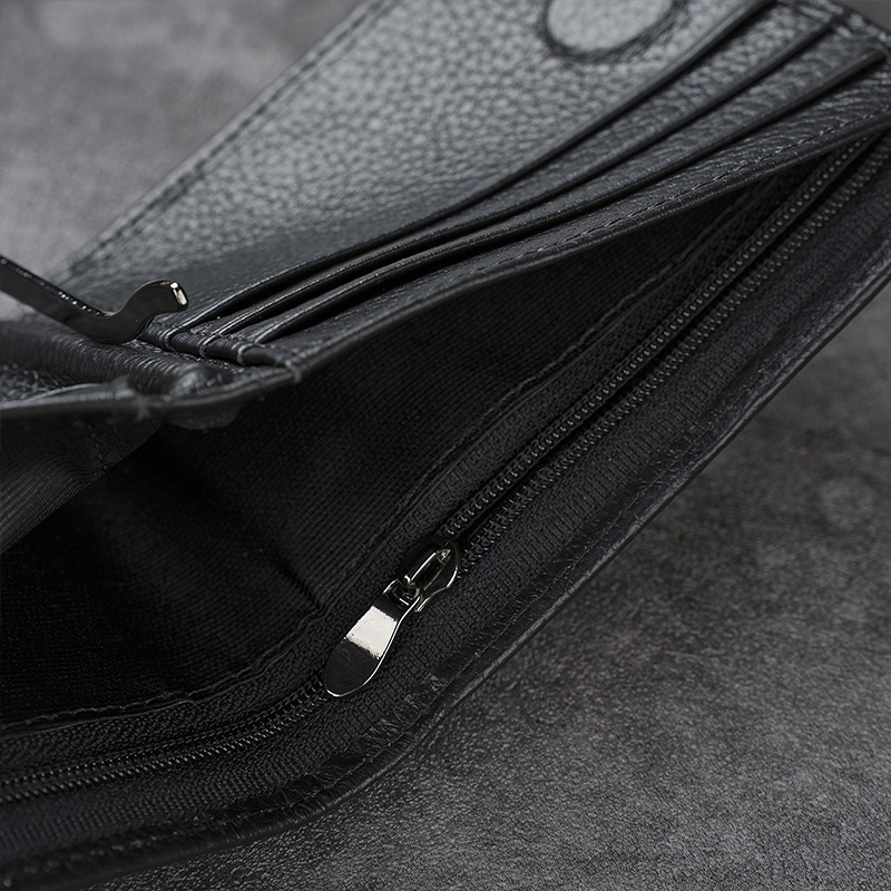 Men's Genuine Leather Wallet Ultra-Thin Anti-Theft Brush Wallet for Business Advantage