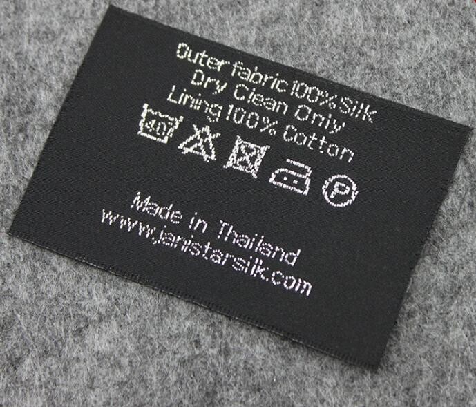Customized Woven Neck Labels for Baby Apparel Clothing Blank Woven Labels