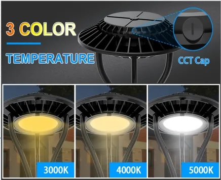 Factory Price Ajustable Anti-Moisture IP65 150W Waterproof 140lm/W Fairy Lawn Courtyard Landscape Park Yard Pathyway Street Post Top LED Garden Light