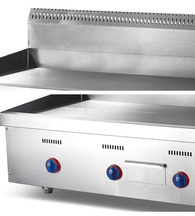 Four Stove Commercial Grill Stainless Steel Gas Griddle For Restaurant Vertical