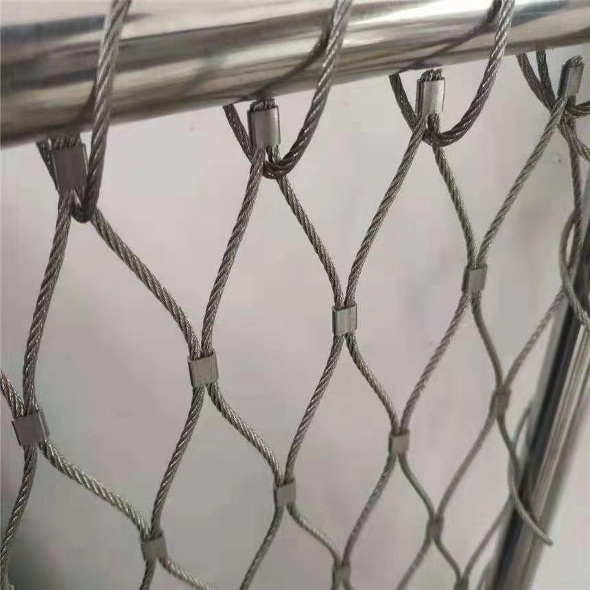 Zoo Stainless Steel Rope Wire Mesh / 7x19 Stainless Steel Bird Netting