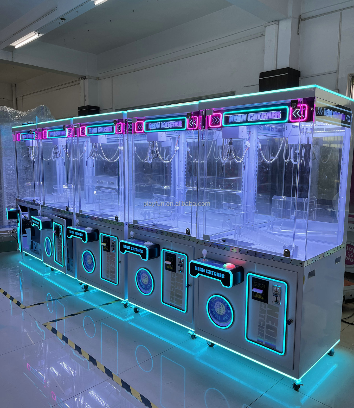 Hot Brazil Black Prize Machines 710 mm Custom Doll Claw Machine 4 Side Transparent Claw Crane Machine