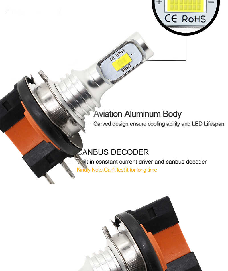 ODM Faro H15 Led Headlight Auto Lighting System 12V Rohs