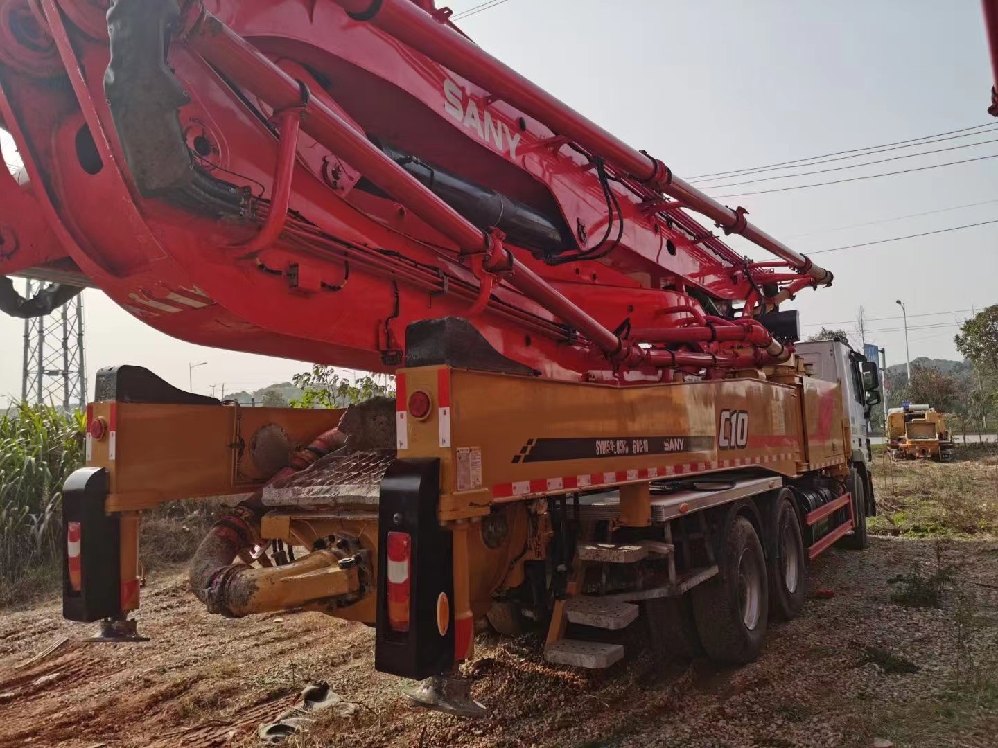 52Meter Used Concrete Pump Truck 2020year SANY Benz Chassis SYM5350TMB 60C-10