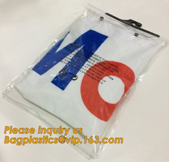 hanger bag with zip lock on the top,Frosted Zip lockk bag EVA PVC hanger bag for clothes, EVA frost drawstring bag, Froste