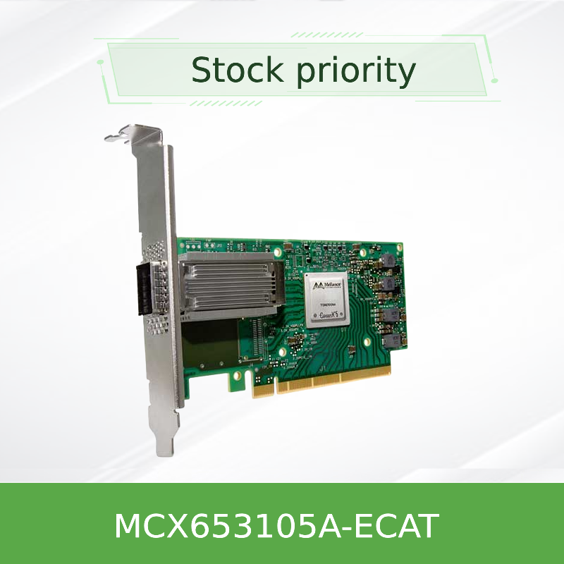 Stock MCX653105A-ECAT Mellanox network card Nic Card ConnectX-6 100GbE Single