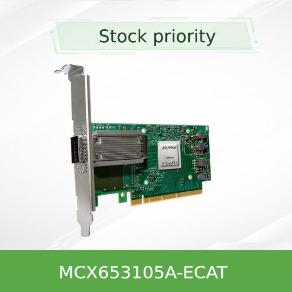 Stock MCX653105A-ECAT Mellanox network card Nic Card ConnectX-6 100GbE Single