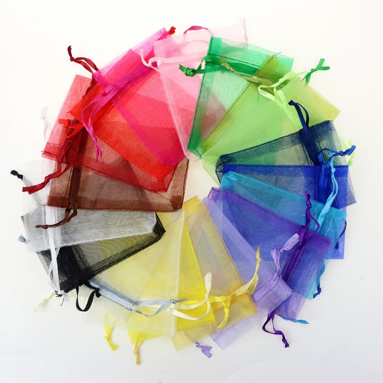 factory price beautiful cheap gift organza drawstring bag gift pouch Jeweller bag