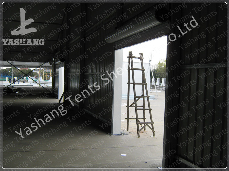 Heat Resistant Tent Accessories Height Customizable Fabric Door Glass Door Roller Gate