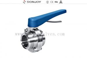  Food grade stainless steel threaded sanitary butterfly valve 1 to 12 Manufactures