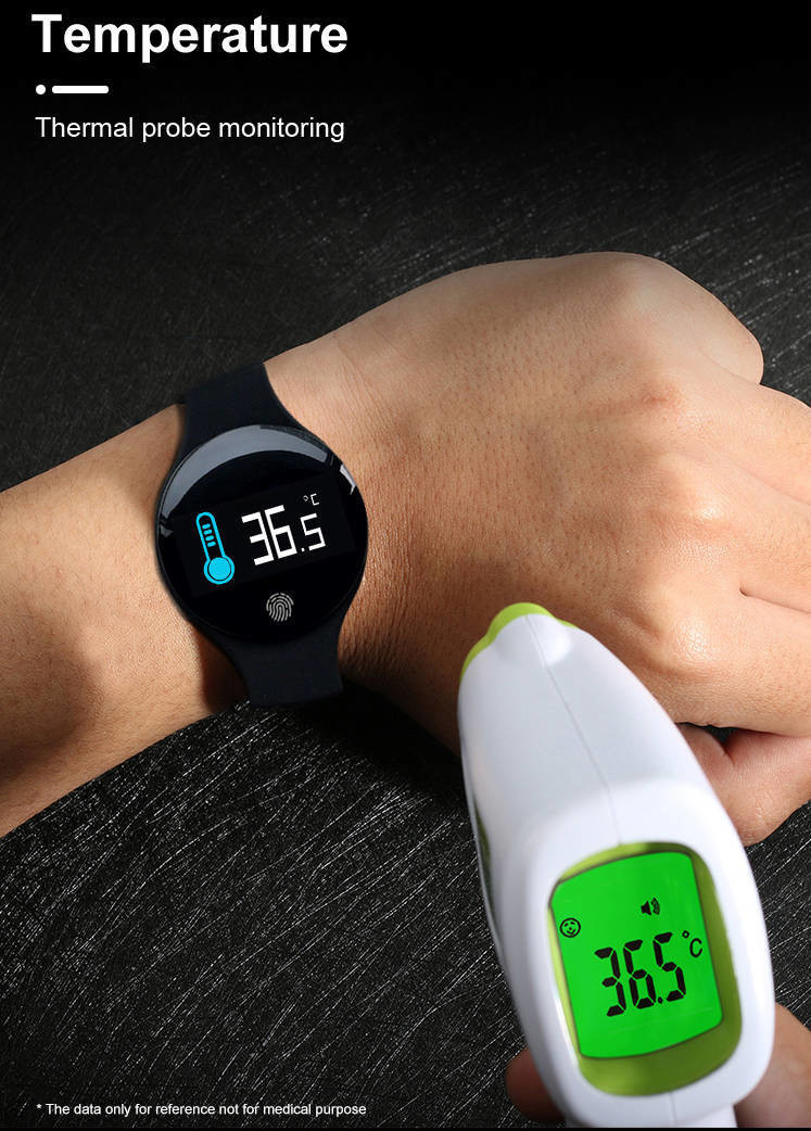 Bluetooth 5.2 Fitness Tracker ROM 512kB Body Temperature Remote Camera For Women
