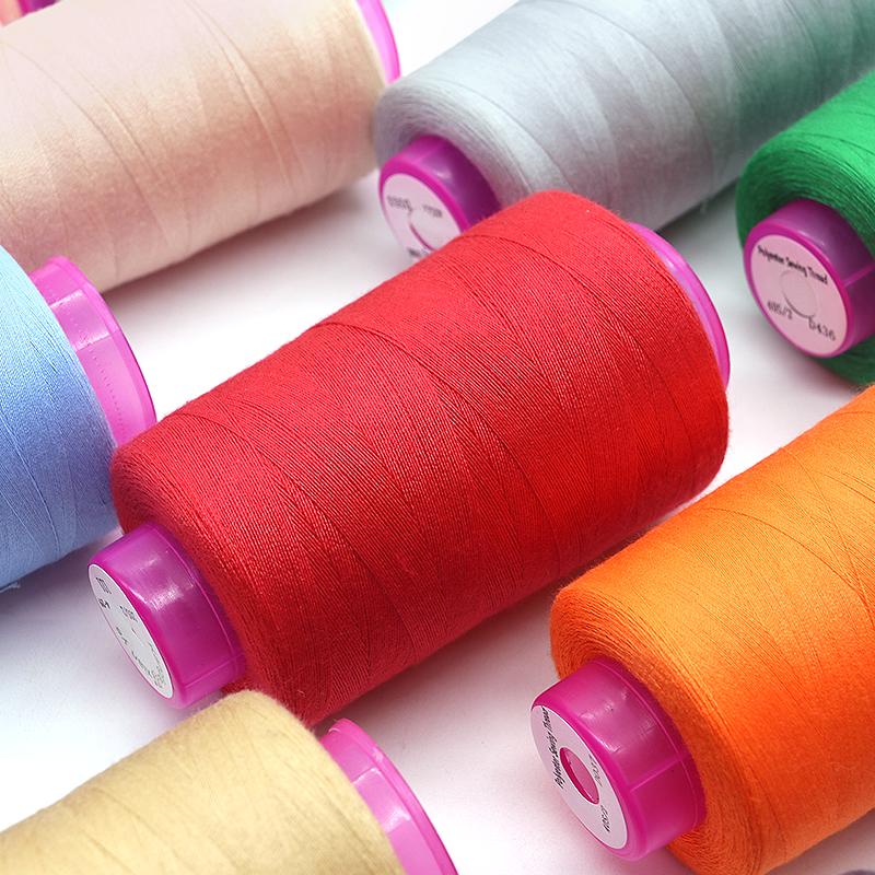 Supply Polyester Cotton Thread 40/2 5000 Yards 100% Spun Sewing Thread for Tablecloth