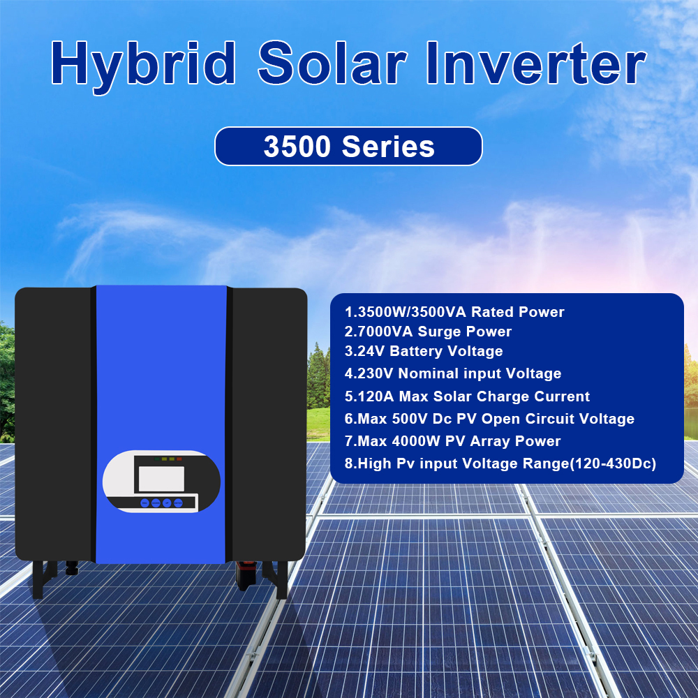 3.5KW 24V to 110V 220V 230V All in One MPPT Hybrid Inverter