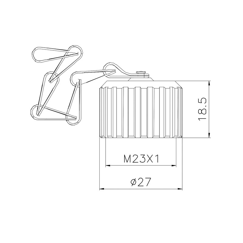 M23 Waterproof 6 pin Female Cable Plug Amphenol Circular Power Connectors