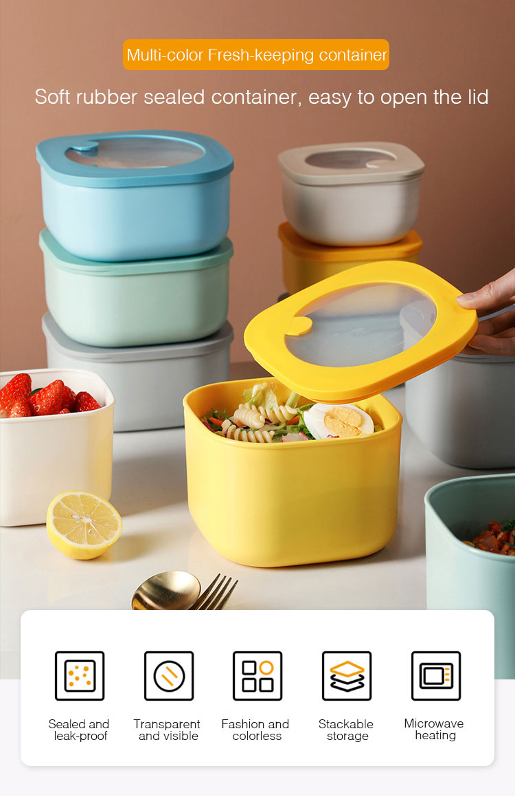 1L 2L 3L Microwave Plastic Food Container Plastic Kitchen Organizer