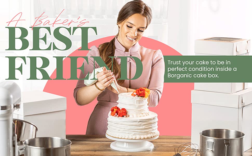 ISO9001 Certified Custom Cake Boxes for Wedding and Birthday 10x10x5 20x20x8
