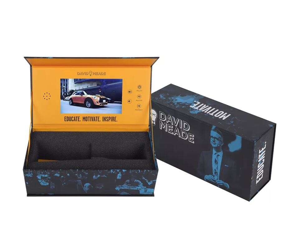 custom print gift box with LCD screen 7 inch/10 inch LCD video box for new product launch