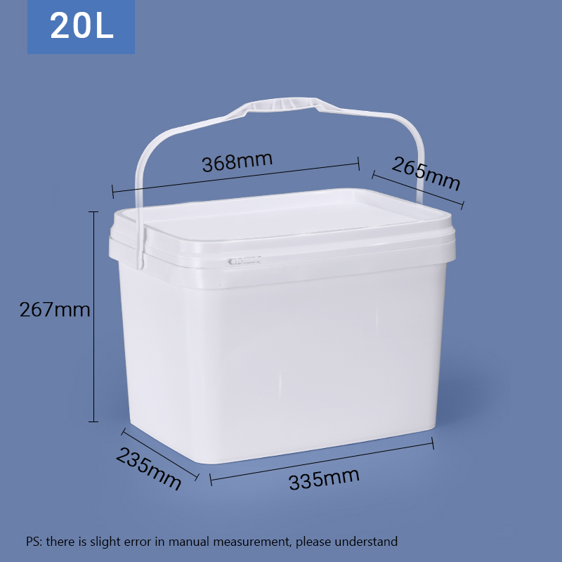 1.5L-25L Square Rectangle PP Bucket With Lid For Silk Screen / Heat Transfer Printing