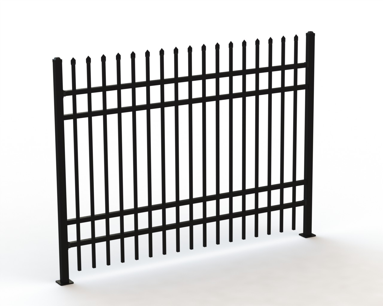 45 degree mitred 19mmx19mm picket Hercules Fencing H1500mm*W2450mm 2x40mm rails
