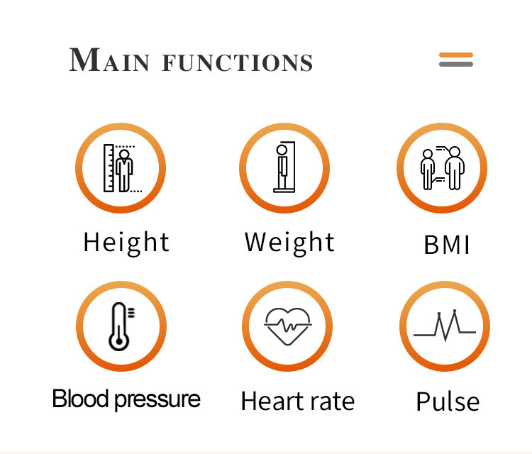 10.1 Inch Lcd Touch Screen Height Weight Blood Pressure Machine