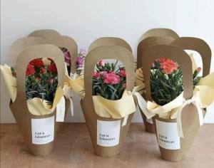  250g Kraft Flower Bouquet Paper Bag Recyclable Home Decoration Manufactures